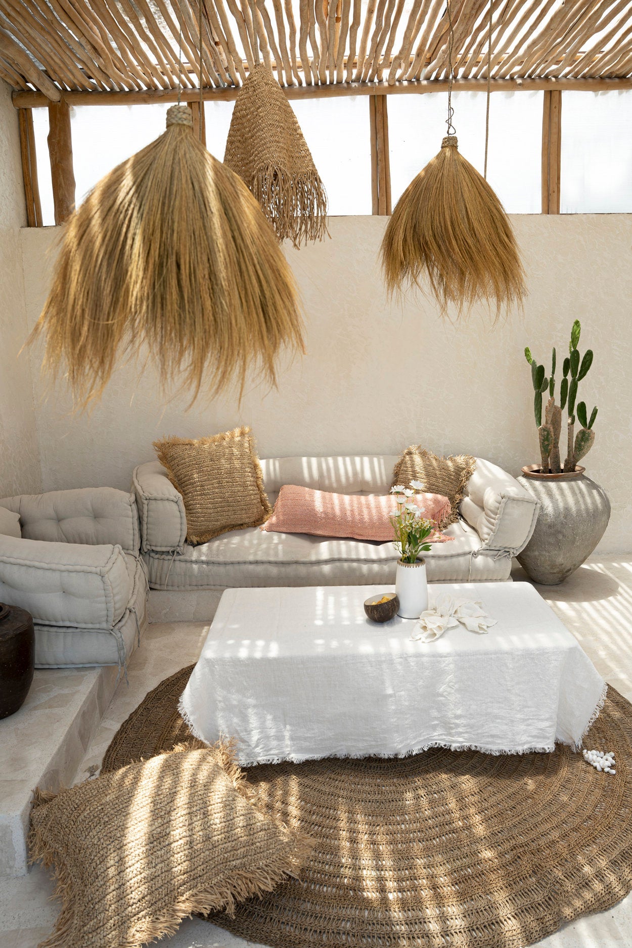 Linnen Tafelkleed 150x200 cm – BAZAR BIZAR – Wit Naturel