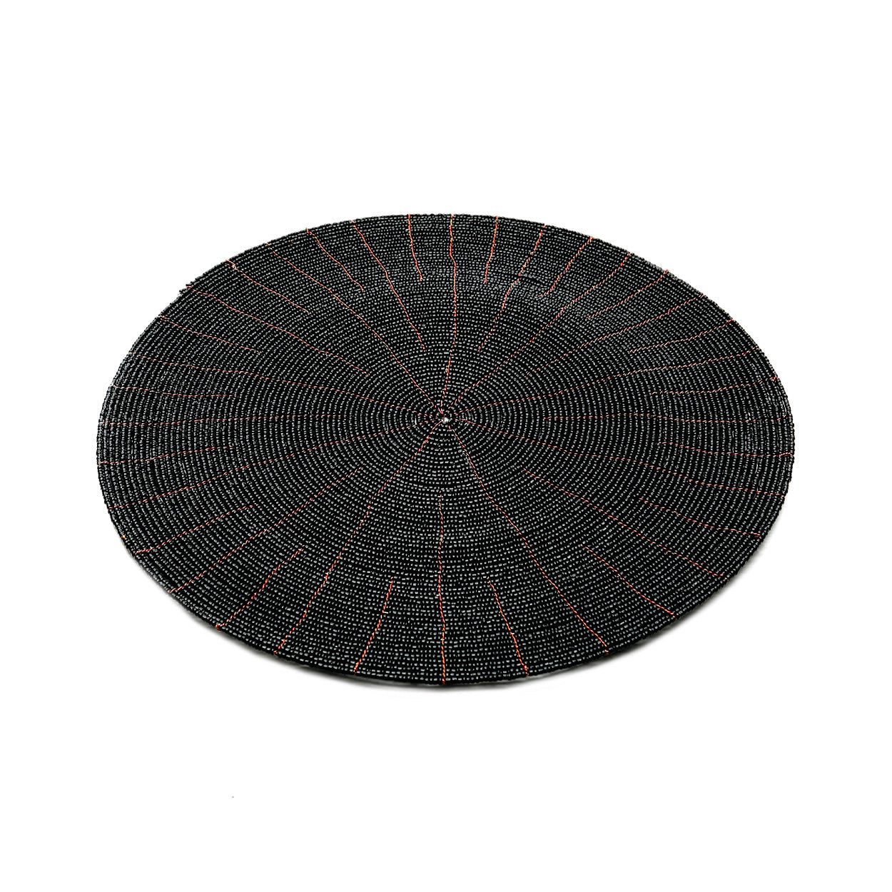 Kralen Placemat - BAZAR BIZAR - Ø 30cm - zwart