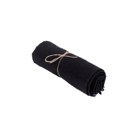 Linnen Tafelkleed 150x150 - BAZAR BIZAR - zwart