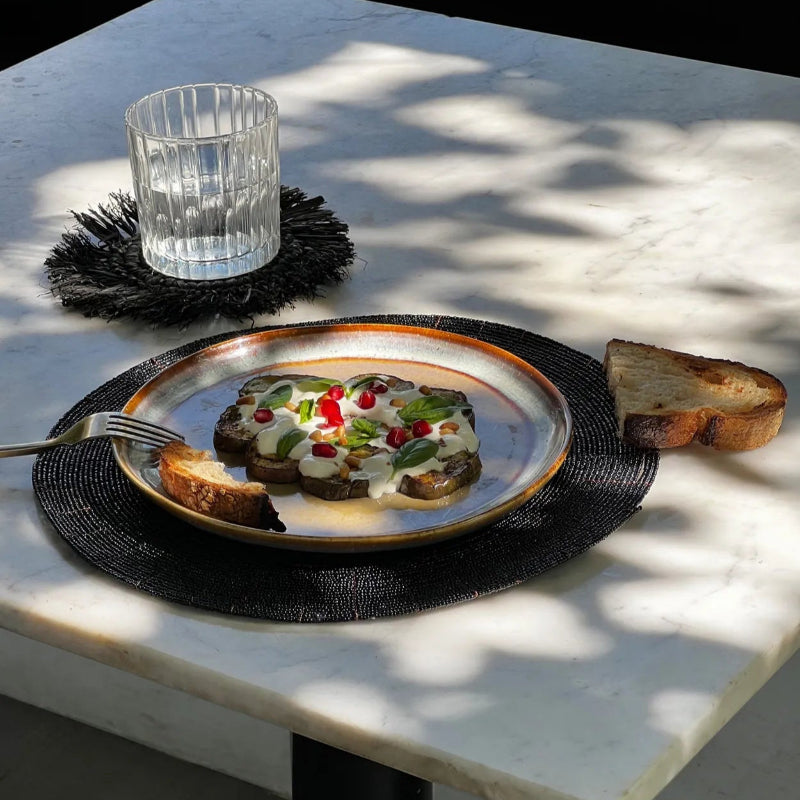 Kralen Placemat-BAZAR BIZAR-Ø_30cm-zwart2