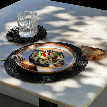 Kralen Placemat-BAZAR BIZAR-Ø_30cm-zwart2