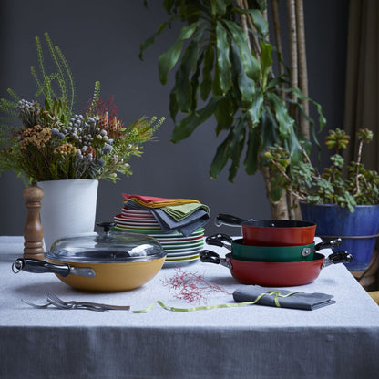 Wokpan  – SAMBONET Vintage Spadella – geel – Ø 28 cm – Vintage design & professionele warmteverdeling